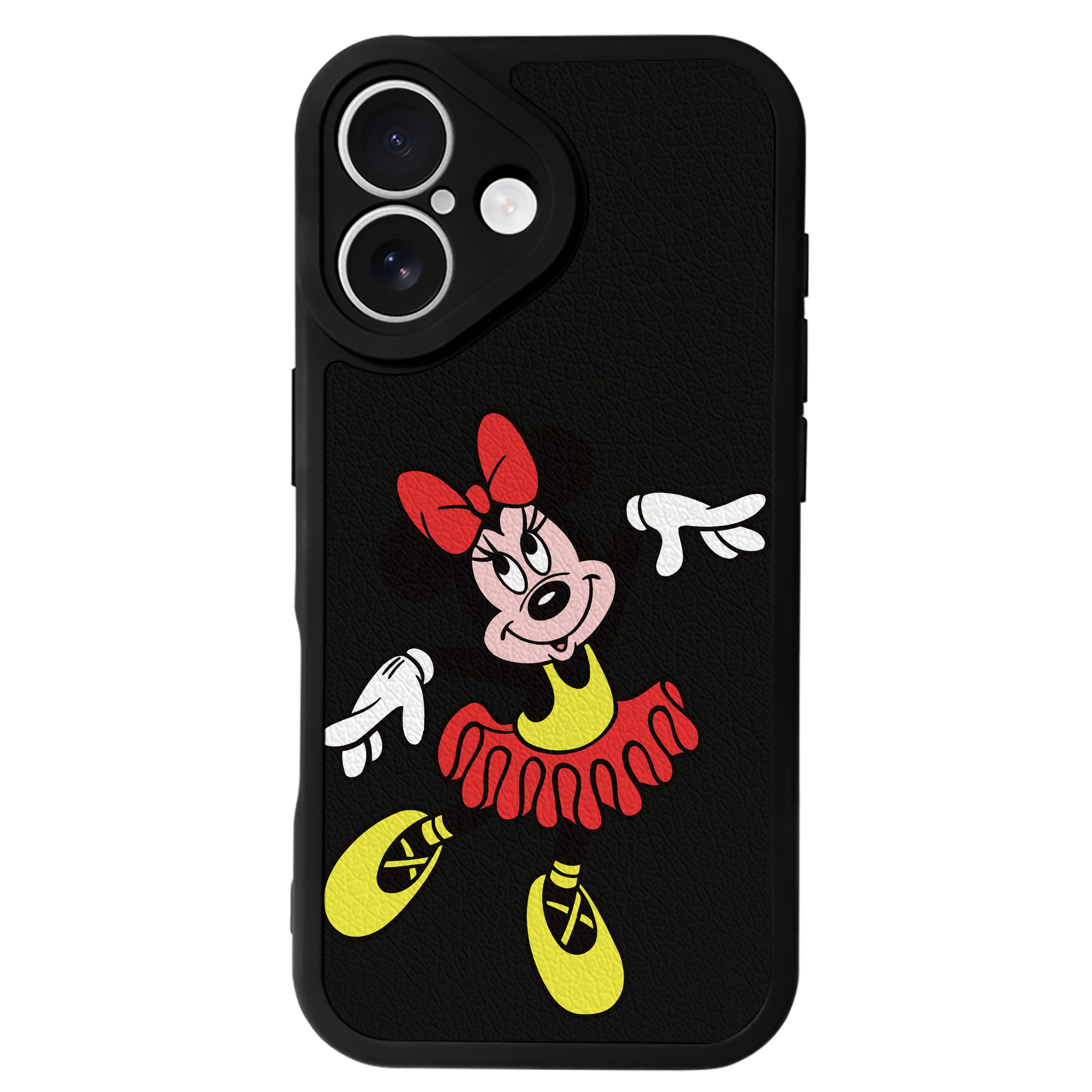 （画像用） ミッキーマウス Mickey Mouse 【iPhone 16シリーズ対応】シリコンスマホケース（レザー調） 材質：シリコン
